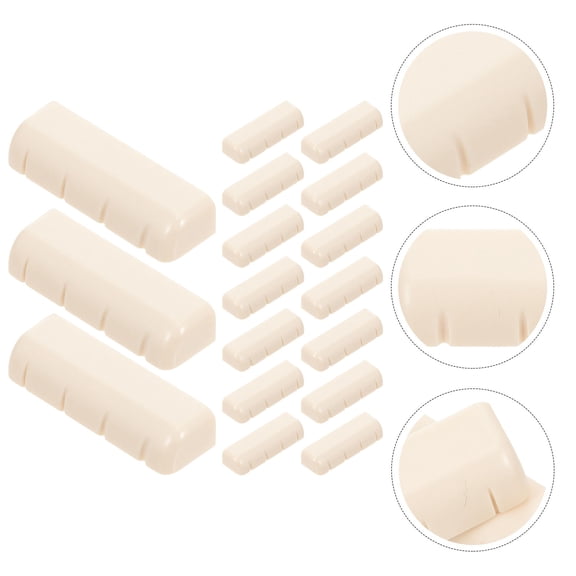 CATIEBYE 20Pcs Banjo Replacement Nut White Synthetic Resin for Mandolin with Clear Rich Sound and Durable Design