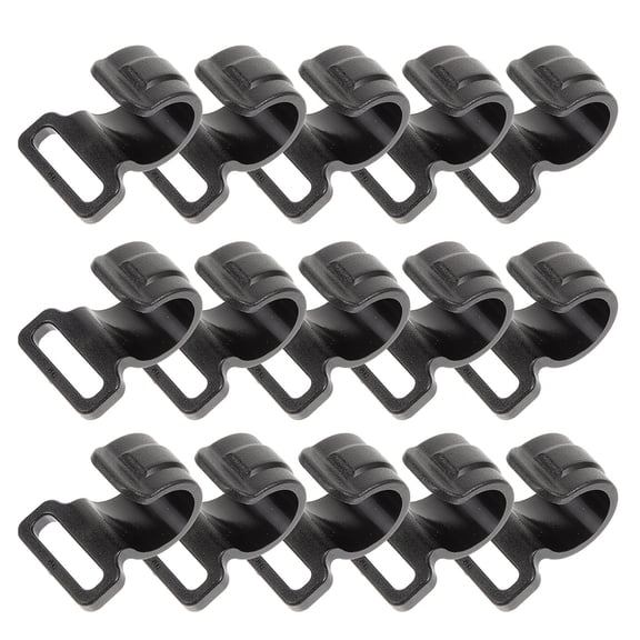 CATIEBYE 20Pcs Black Plastic Tent Canopy Clips for Camping Setup Non Slip Reusable Durable