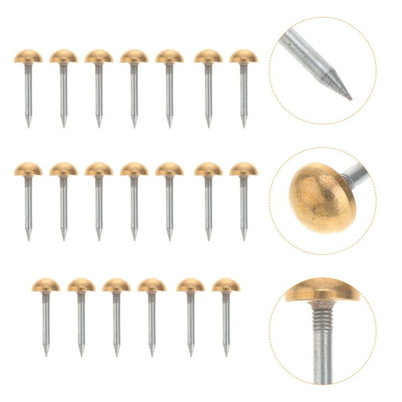 CATIEBYE Decorative Copper Nails Tacks 20 Pcs for Crafts, Upholstery, Projects, Home and Office Use
