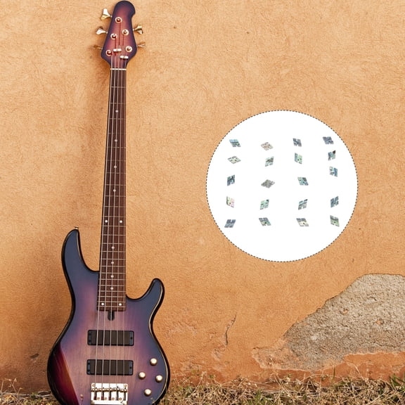 CATIEBYE 20 Pieces Guitar Binding Inlay Dots Crafted from Natural Green Abalone Shell for Guitar Decoration