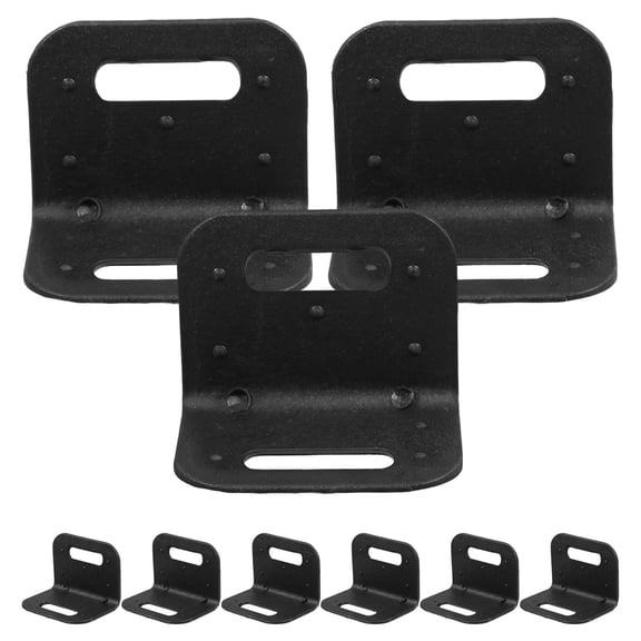 CATIEBYE 20Pcs Packaging Edge Protectors Black Plastic L Shaped Corner Brackets for Carton Stability