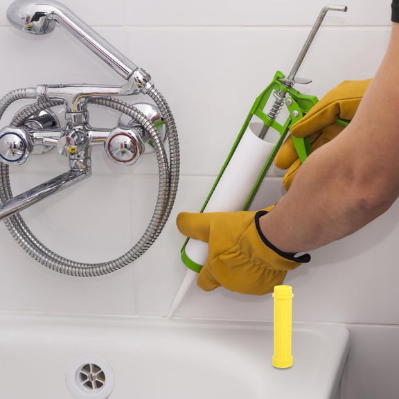 CATIEBYE 20Pcs Plastic Caulking Tube Extenders with Precision Applicator Tips for Versatile Sealing Use