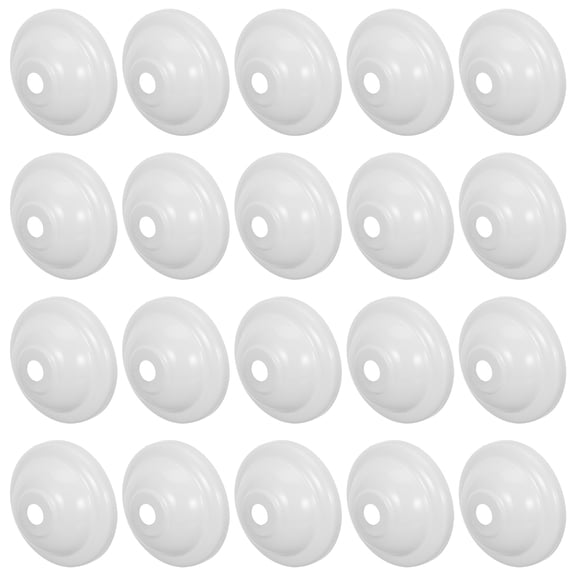 CATIEBYE 20Pcs White Iron Ceiling Light Cover Plate for Pendant Fixtures with Elegant Finish