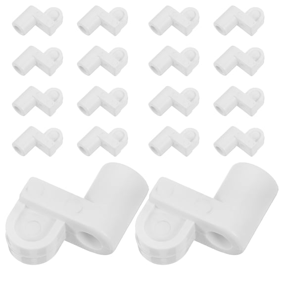 CATIEBYE 24Pcs Universal White Plastic Window Screen Clips for Mesh Panel Secure Fitting