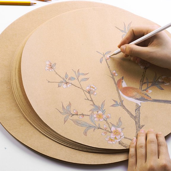 CATIEBYE 25pcs Drawing Paper For DIY Projects Accessory Light Brown Smooth Texture For Crafters Art Sketching