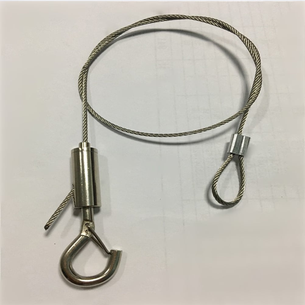 CATIEBYE 2Pcs 120Cm 1.5Mm Hanging Wire Rope Silver Stainless Steel For ...