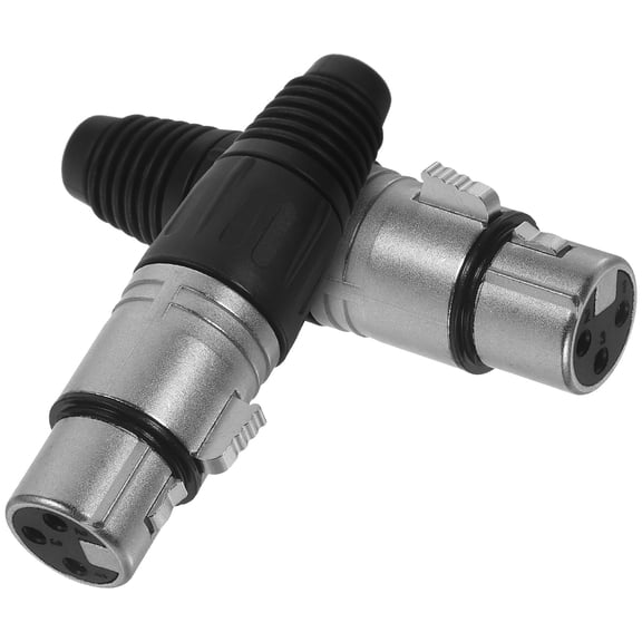 CATIEBYE 2-Pack Female 3 Microphone Audio Connector Socket Tin-Plated for Professional Sound