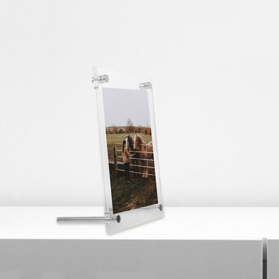 CATIEBYE 2Pcs Acrylic Certificate Frame Clear Desktop Photo Frame for Restaurant and Trade Show Use