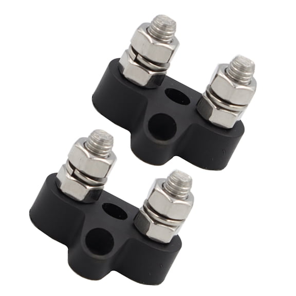 CATIEBYE 2-Pack Automotive Terminal Block Power Distribution Bus Bar with Dual Wire Screw Design, Connector