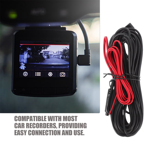 CATIEBYE 2Pcs Backup Camera Extension Cable Black Rear Pull Design for Truck Van and Trailer Use