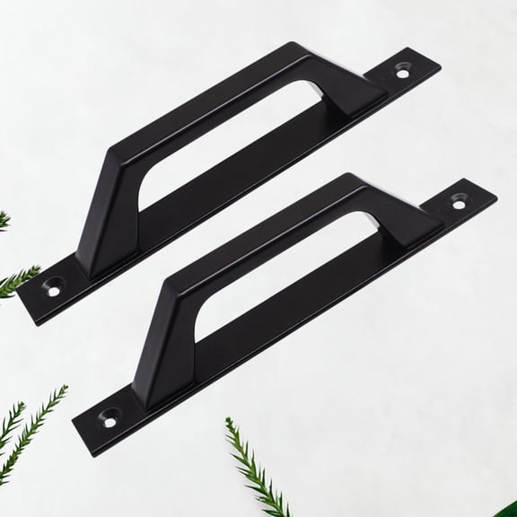 CATIEBYE 2Pcs Black Aluminium Alloy Door Handle for Bar Decorative and Functional 11.8x0.96in