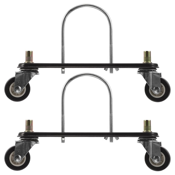 CATIEBYE 2Pcs Black Appliance Caster Wheels with Universal Bracket for Electric Radiator Heater Mobility
