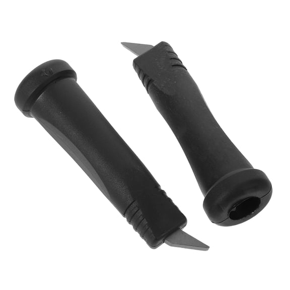 CATIEBYE 2Pcs Black Nylon Hiking Pole Tips Replacement Durable Walking Stick Protector