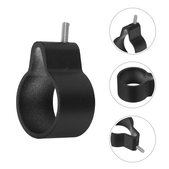 CATIEBYE 2Pcs Black Steel Clothes Hanger Support Bracket for Closet Ceiling Mounted Rod