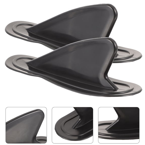 CATIEBYE 2-Pack Black PVC Surfboard and Paddleboard Replacement Fins with Easy Install Water Separator