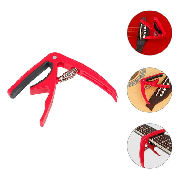 CATIEBYE 2Pcs Compact Adjustable Guitar Capo Universal Design Red Metal Accessory