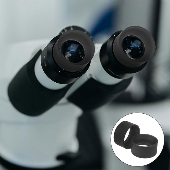 CATIEBYE Black Cylinder Eyepiece Cups for Stereoscopic Microscopes, 2 Pieces Replacement Eye Cups