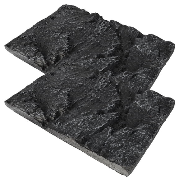 CATIEBYE 2Pcs Premium Black Cork Terrarium Background for Snake Turtle and Fish Tanks