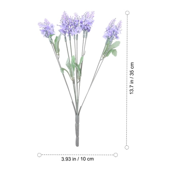 CATIEBYE 2Pcs Fake Lavender Flowers Arrangement for Elegant Wedding and Home Decoration