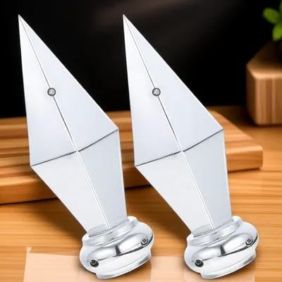 CATIEBYE 2Pcs Flag Pole Ball Flag Pole Topper Aluminum Alloy Silver Replacement For Elegant Design