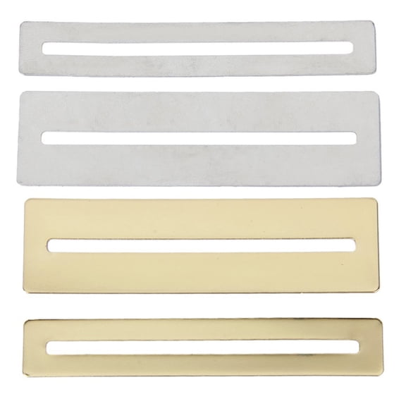 CATIEBYE 2Pcs Golden Stainless Steel Guitar Fretboard Protector for Fret Polishing and Filing 11.8 * 0.79In