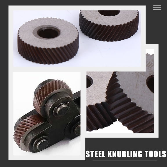 CATIEBYE 2Pcs High Hardness Steel Knurling Wheels for Metal Surface Pattern Rolling