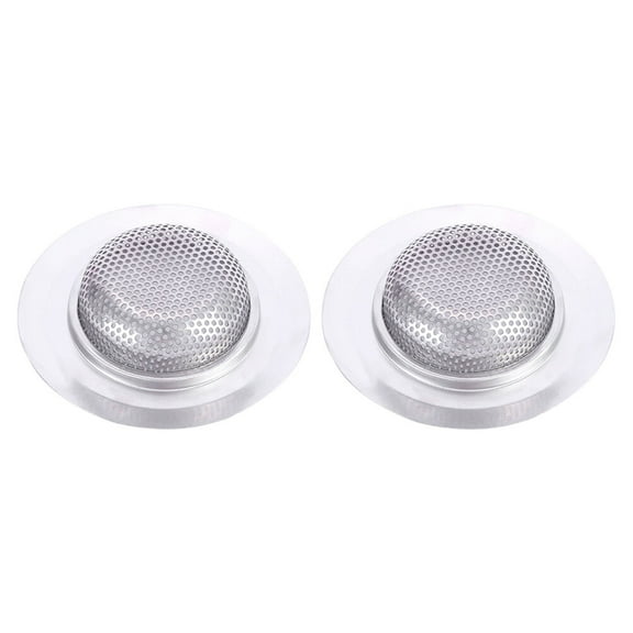 CATIEBYE 2Pcs Kitchen Sink Screen for Drain Silver 11.8x11.8x1.4in
