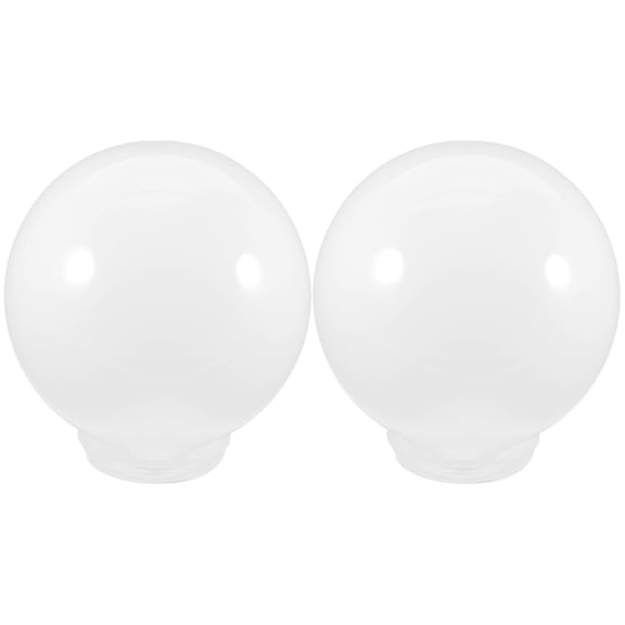 CATIEBYE 2-Pack White Acrylic Round Lamp Globe Light Diffuser for Bedroom Lighting Fixtures