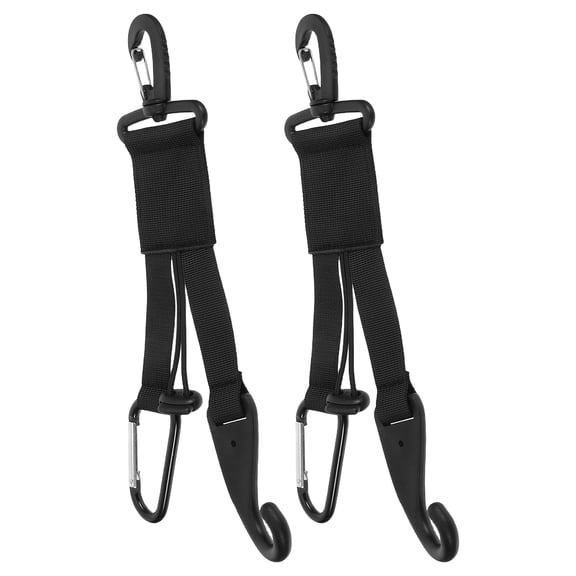 CATIEBYE Multifunctional Baseball Gear Hooks Black for Secure Bag 2Pcs