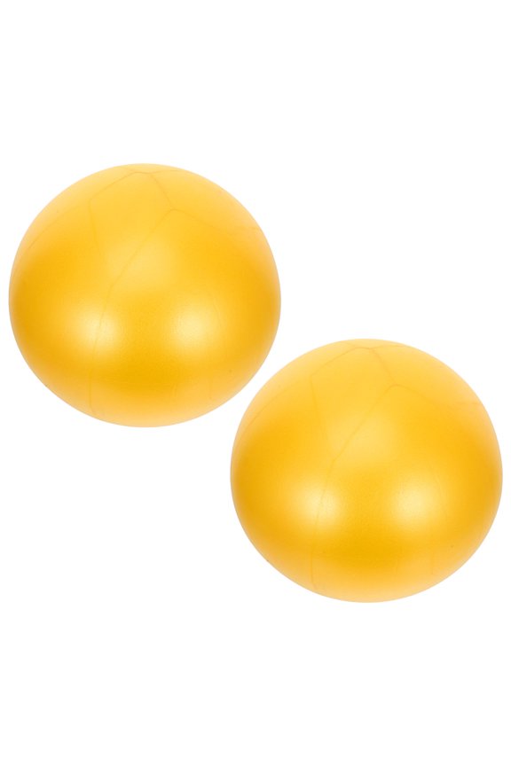 Large PVC Yoga Ball Orange for Indoor Exercise and Core Strengthening 2Pcs