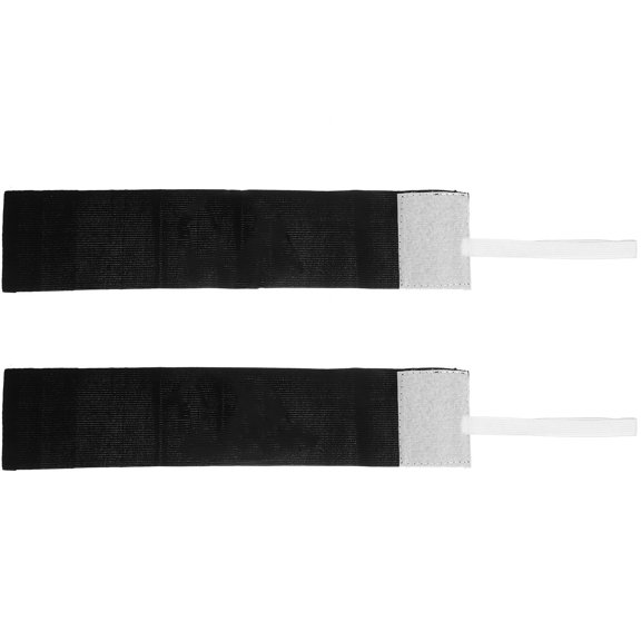 CATIEBYE 2Pcs Wear Resistant Black Football Captain Armband with Adjustable Strap