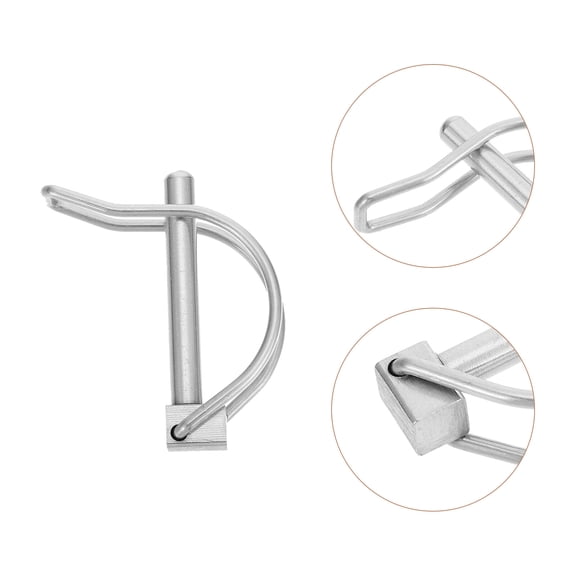 CATIEBYE 2Pcs Plated Silver Shaft Locking Hitch Pin for Farm Lawn and Boat Mechanical Use