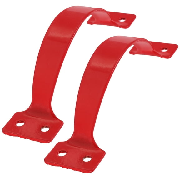 CATIEBYE 2Pcs Red Stainless Steel Ladder Side Handles Antislip Grips for Replacement Ladder Parts