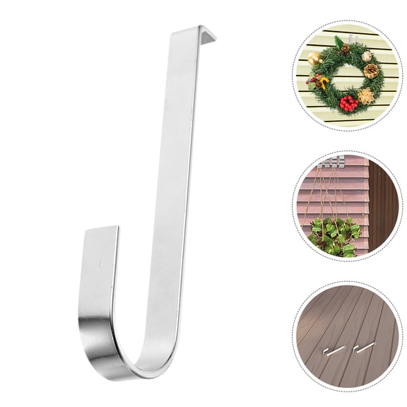 CATIEBYE 2Pcs Plated Silver Vinyl Siding Hooks No Drilling Required for Outdoor Hanging