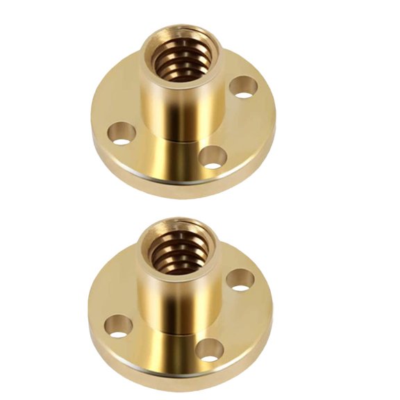CATIEBYE 2Pcs T8 Lead Screw Nut Brass Material for 3D Printer Accessories Durable Use