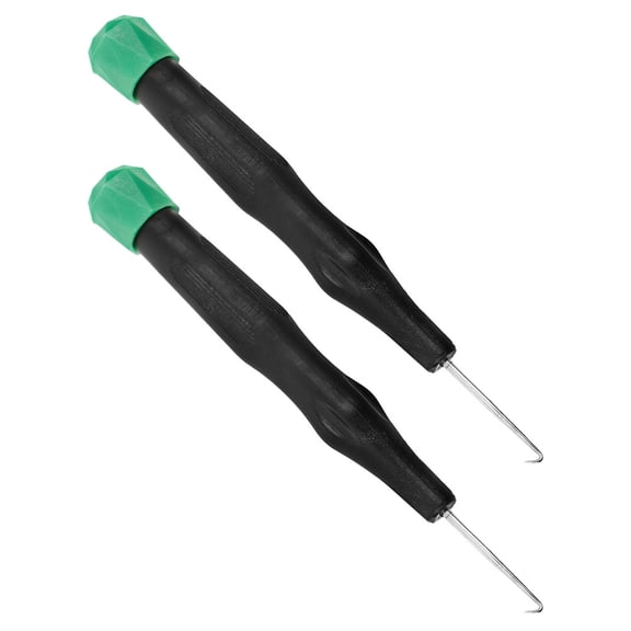 CATIEBYE 2-Pack Tennis Racket Stringing Hook with Ergonomic Handle for Badminton and Tennis Players Black 12.8 x 1 x 1 cm