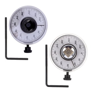 1/2-Inch Torque Wrench Angle Gauge Set – 360° Adjustable Dial With 2° Increments, Chrome-Vanadium Steel For Automotive & Heavy Duty