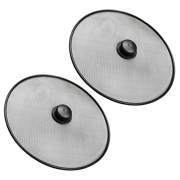 CATIEBYE 2Pcs Multi Functional Stainless Steel Splatter Shield for Pots and Pans