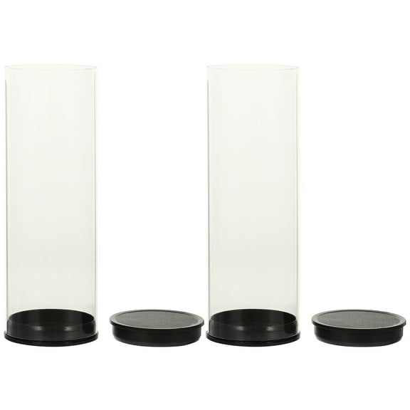 CATIEBYE 2Pcs Black Golfs Storage Box with Transparent Tubes for Space Saving and Display