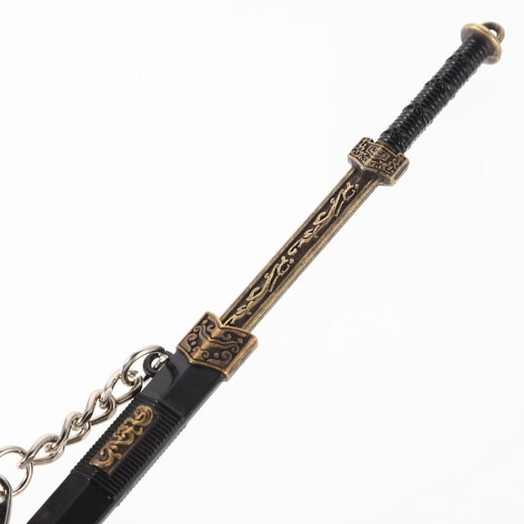 CATIEBYE Ancient Chinese Han Sword Keychain Multi Metal High Realism 2Pcs