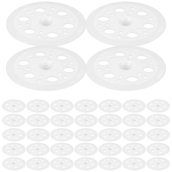 CATIEBYE 300PCS Rigid Foam Board Washers White Polypropylene Washers for Fixing Nails