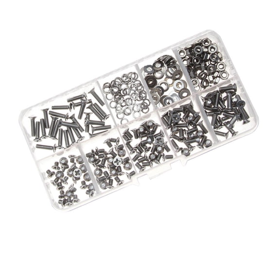 CATIEBYE 300-Piece Assorted Stainless Steel Screw Set for Electronics, Watches, Jewelry Repair and Accessories