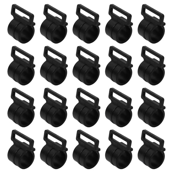 CATIEBYE 30Pcs Camping Hooks Black Plastic Tent Pole Connecting Hooks for Effective Canopy Support