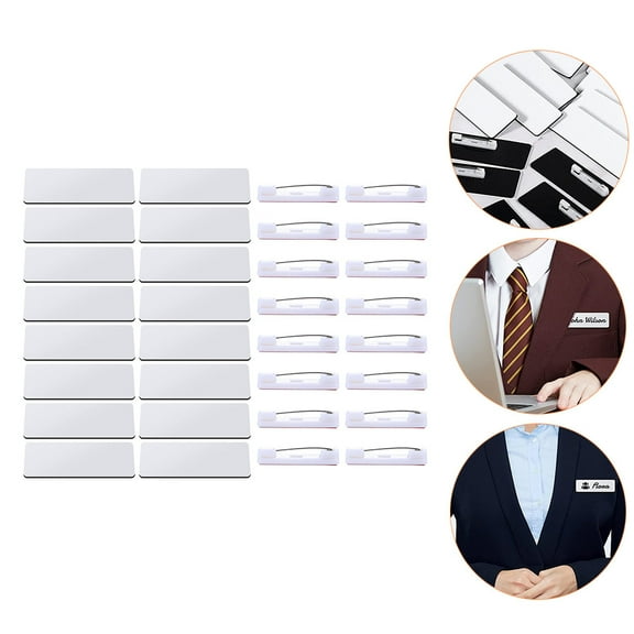 CATIEBYE Identification Metal Name Tags Assorted Color 32-Pcs for Events and Workplace 31.50.8in