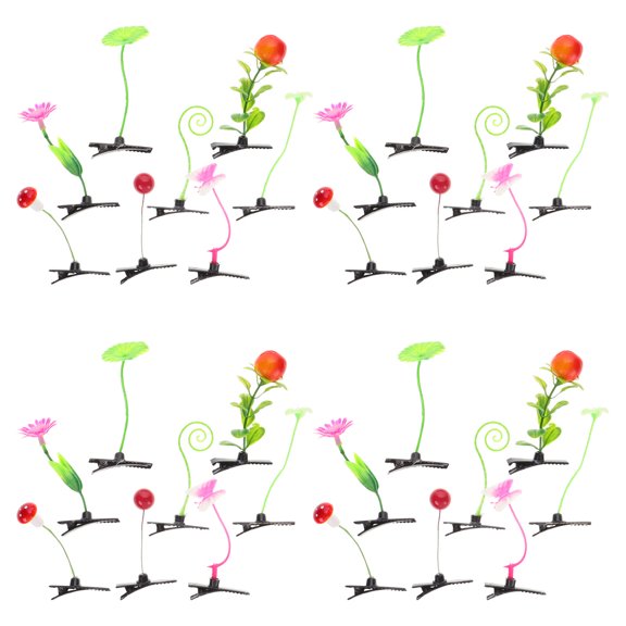 CATIEBYE 32Pcs Sprout Hair Clips for Decoration Assorted Colors Comfortable Versatile Styles