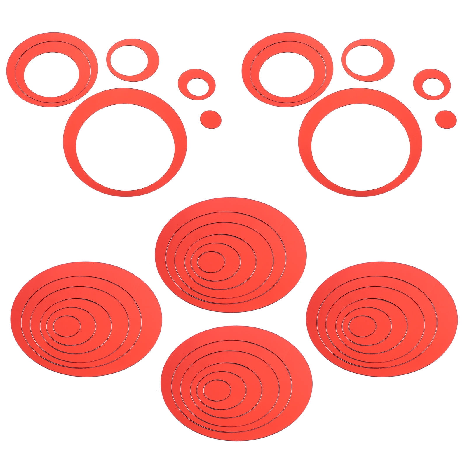 CATIEBYE 36Pcs Red Wall Stickers with Mirror Design for Brightening ...
