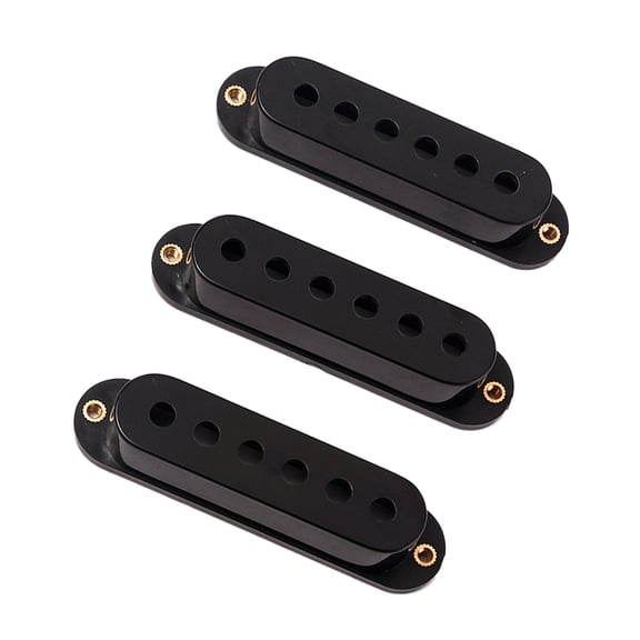 CATIEBYE 3Pcs Black ABS Plastic Guitar Pickup Covers for Electric Guitar Players