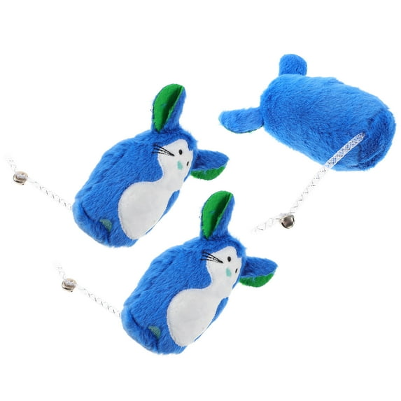 CATIEBYE 3-Pack Plush Cat Toys with Squeaky Mice for Indoor Fun and Interactive Playtime