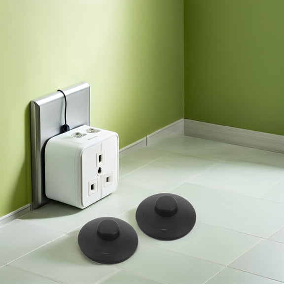 CATIEBYE Floor Lamp Foot Switch Black Plastic Step-on Button for Home 3Pcs