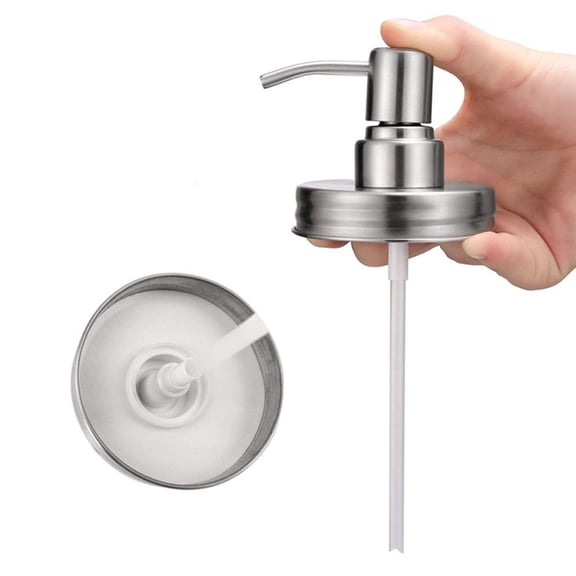 CATIEBYE 3Pcs Lotion Pump Replacement for Bottle Pumps Round Shape Stainless Steel for Toiletries Organization